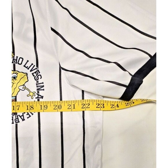 SPONGE BOB SQUARE PANTS Men's Baseball Shirt L, Button Up, Short Sleeves - Picture 6 of 11
